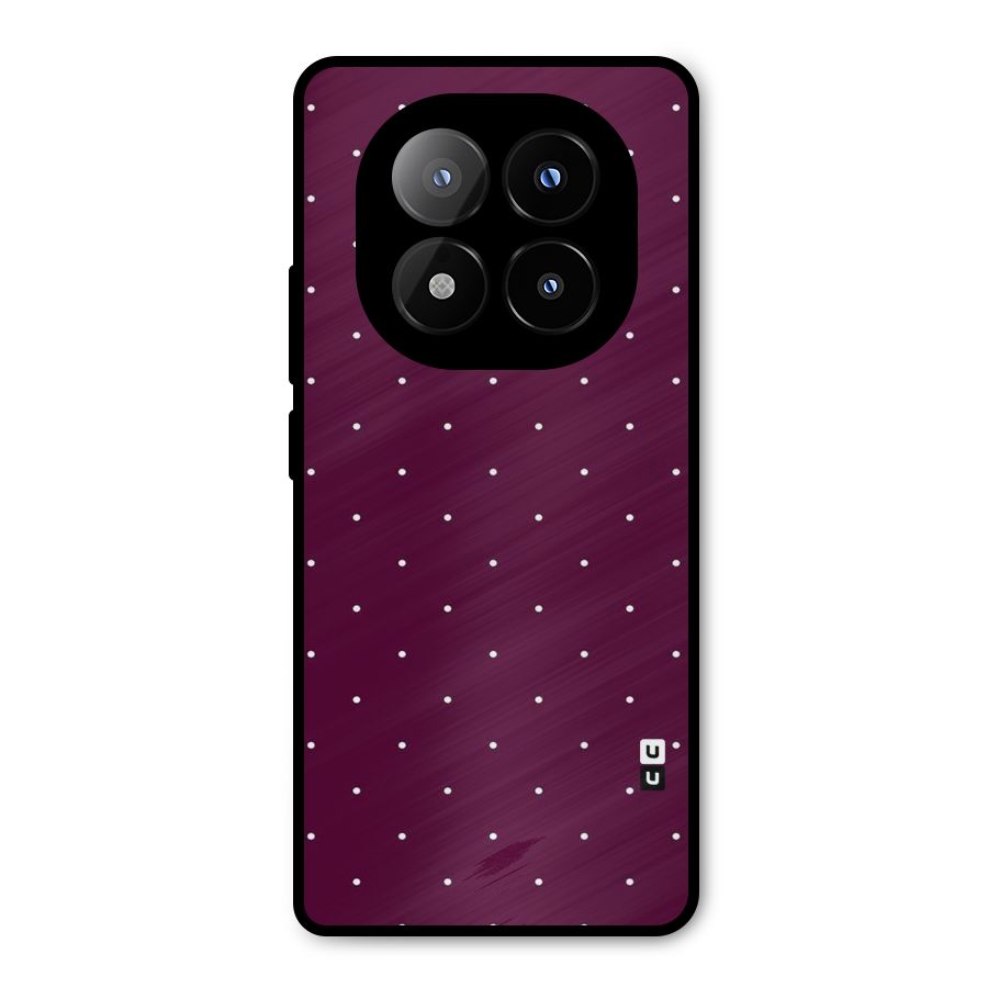 Purple Polka Metal Back Case for Redmi Note 14 Pro Plus 5G