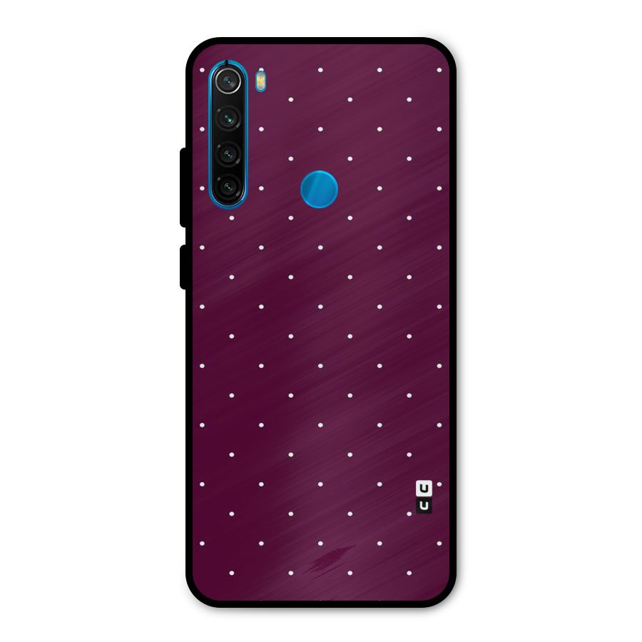 Purple Polka Metal Back Case for Redmi Note 8