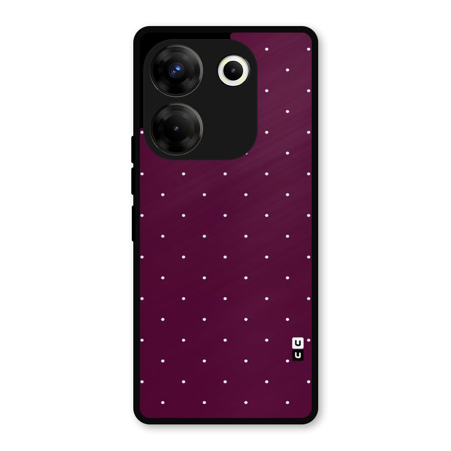 Purple Polka Metal Back Case for Tecno Camon 20