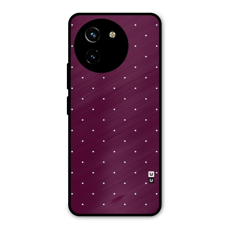 Purple Polka Metal Back Case for Vivo T3x