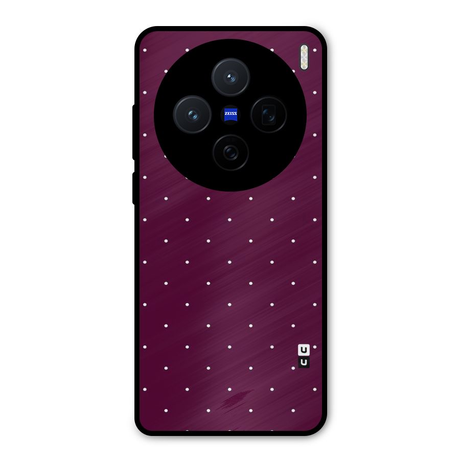 Purple Polka Metal Back Case for Vivo X200