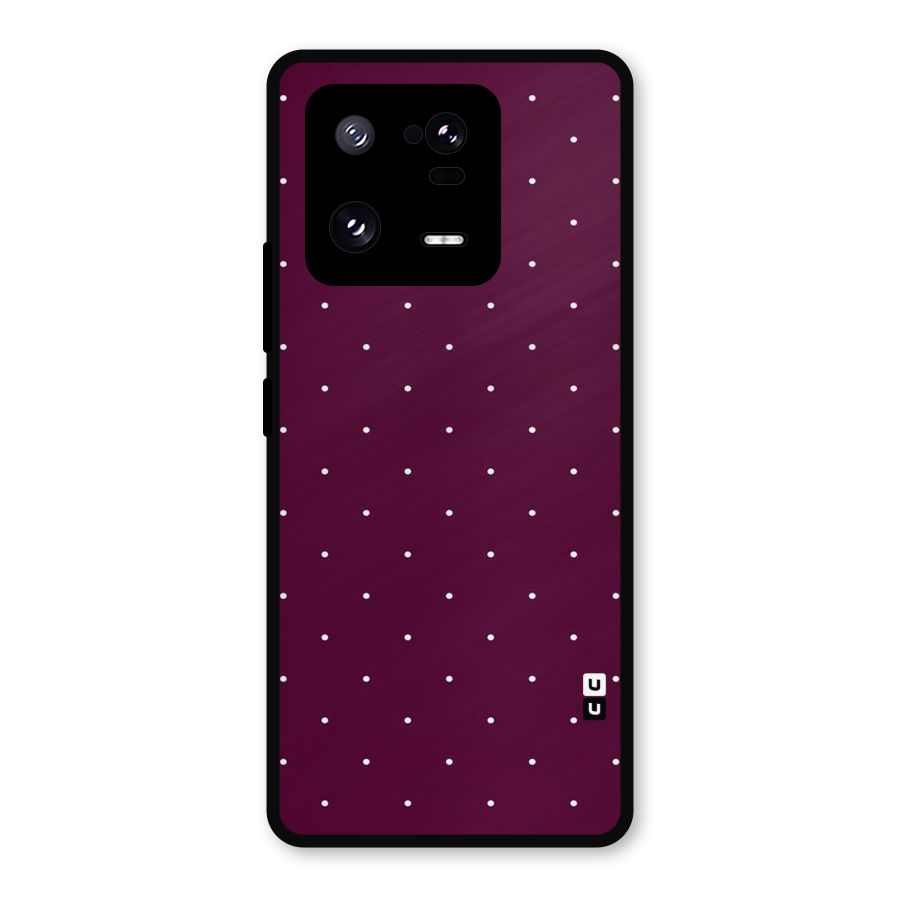 Purple Polka Metal Back Case for Xiaomi 13 Pro