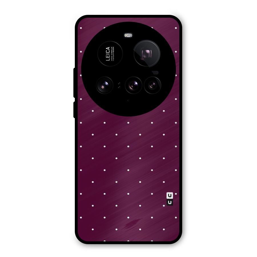 Purple Polka Metal Back Case for Xiaomi 15 Ultra