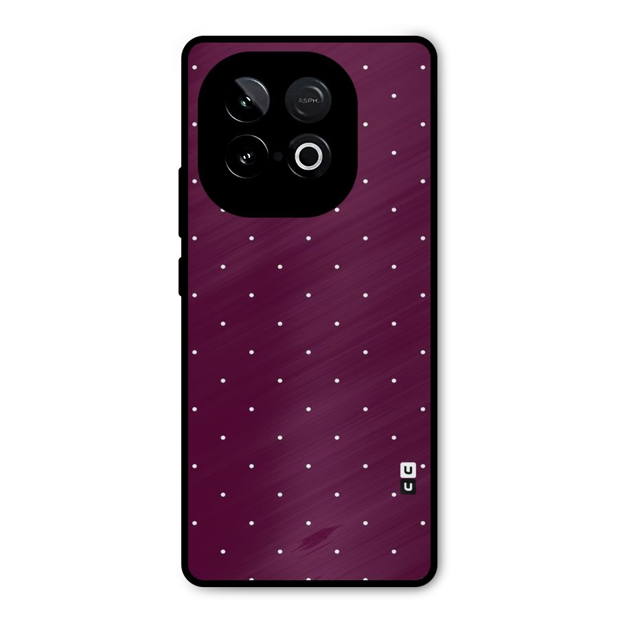 Purple Polka Metal Back Case for iQOO Neo 10