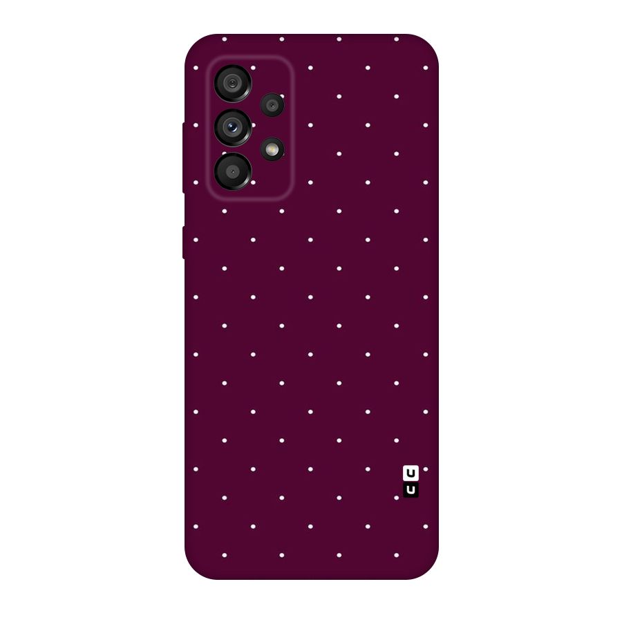 Purple Polka Original Polycarbonate Back Case for Galaxy A73 5G