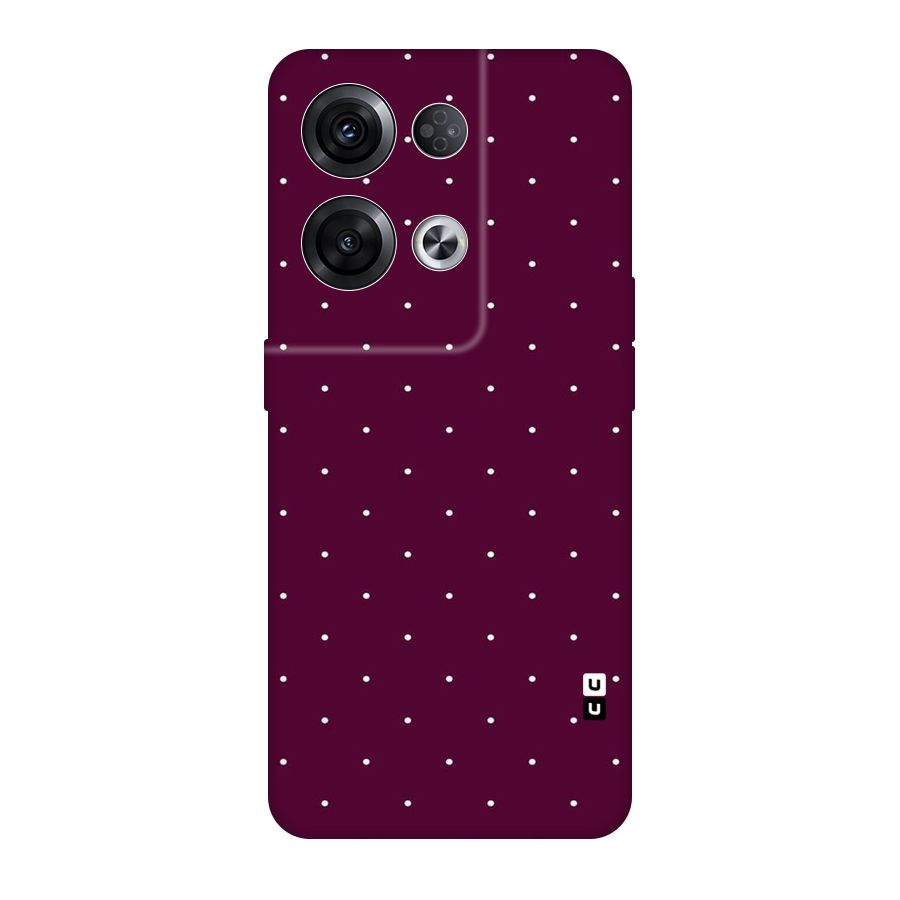 Purple Polka Original Polycarbonate Back Case for Oppo Reno8 Pro 5G