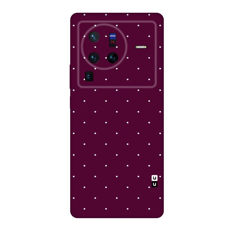 Purple Polka Original Polycarbonate Back Case for Vivo X80