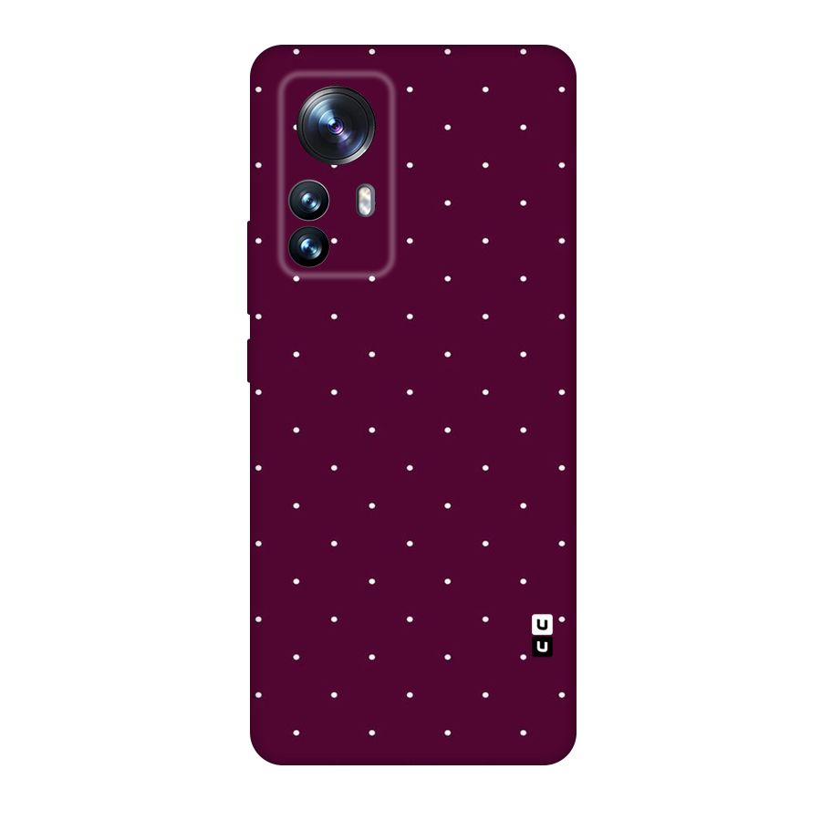 Purple Polka Original Polycarbonate Back Case for Xiaomi 12 Pro