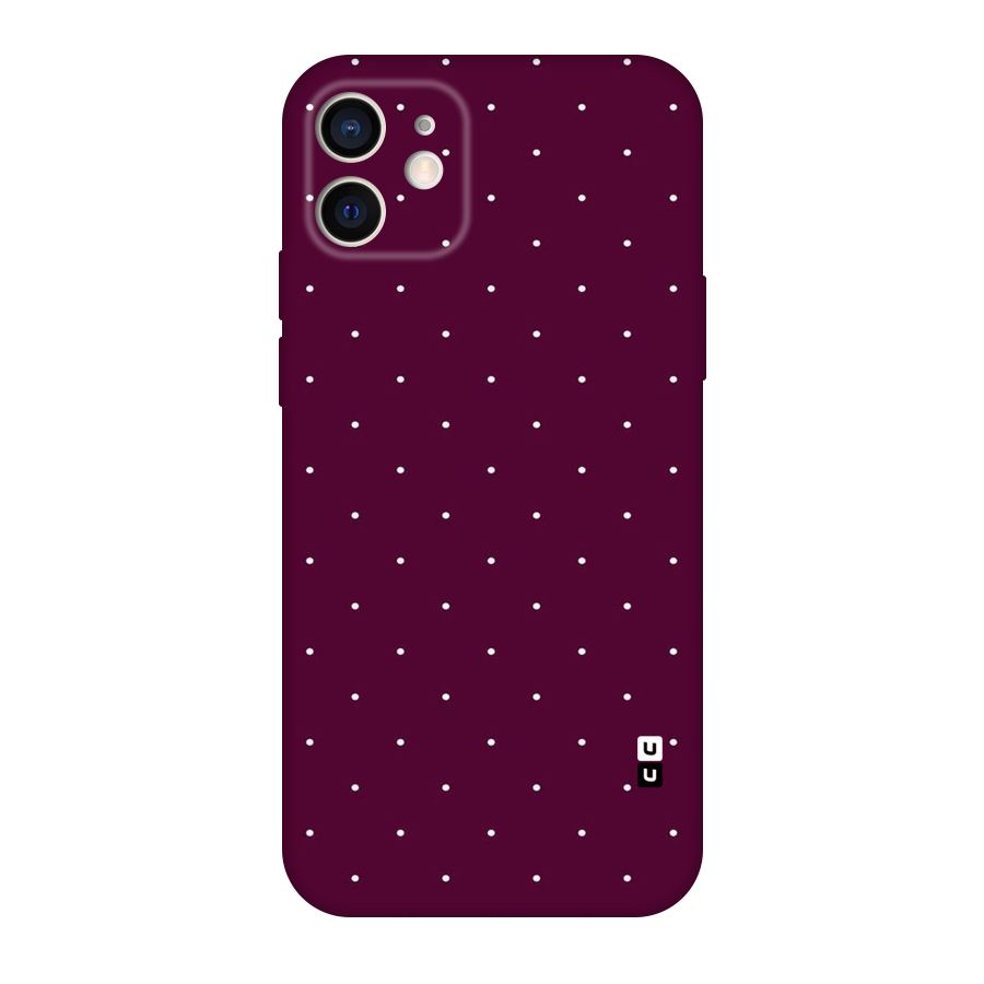 Purple Polka Original Polycarbonate Back Case for iPhone 12