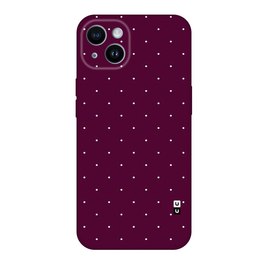 Purple Polka Original Polycarbonate Back Case for iPhone 14