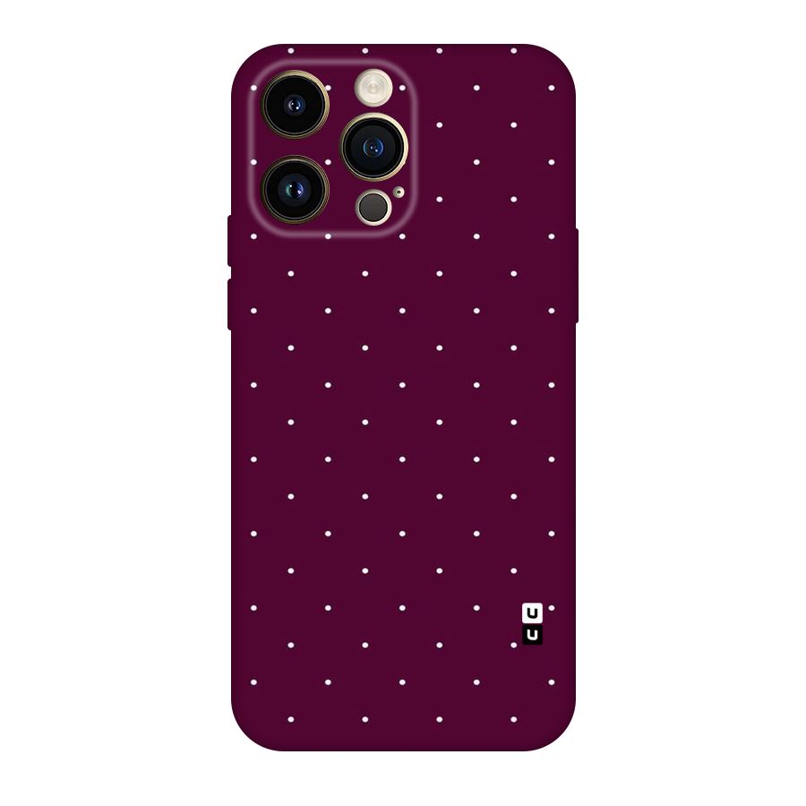 Purple Polka Original Polycarbonate Back Case for iPhone 14 Pro Max