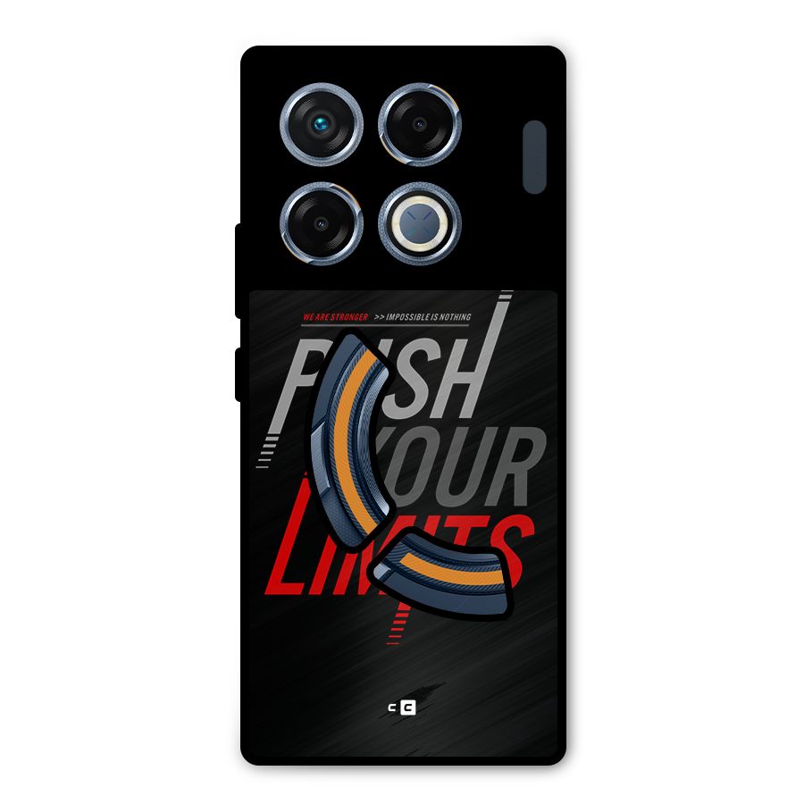 Push Your Limits Metal Back Case for Infinix GT 20 Pro
