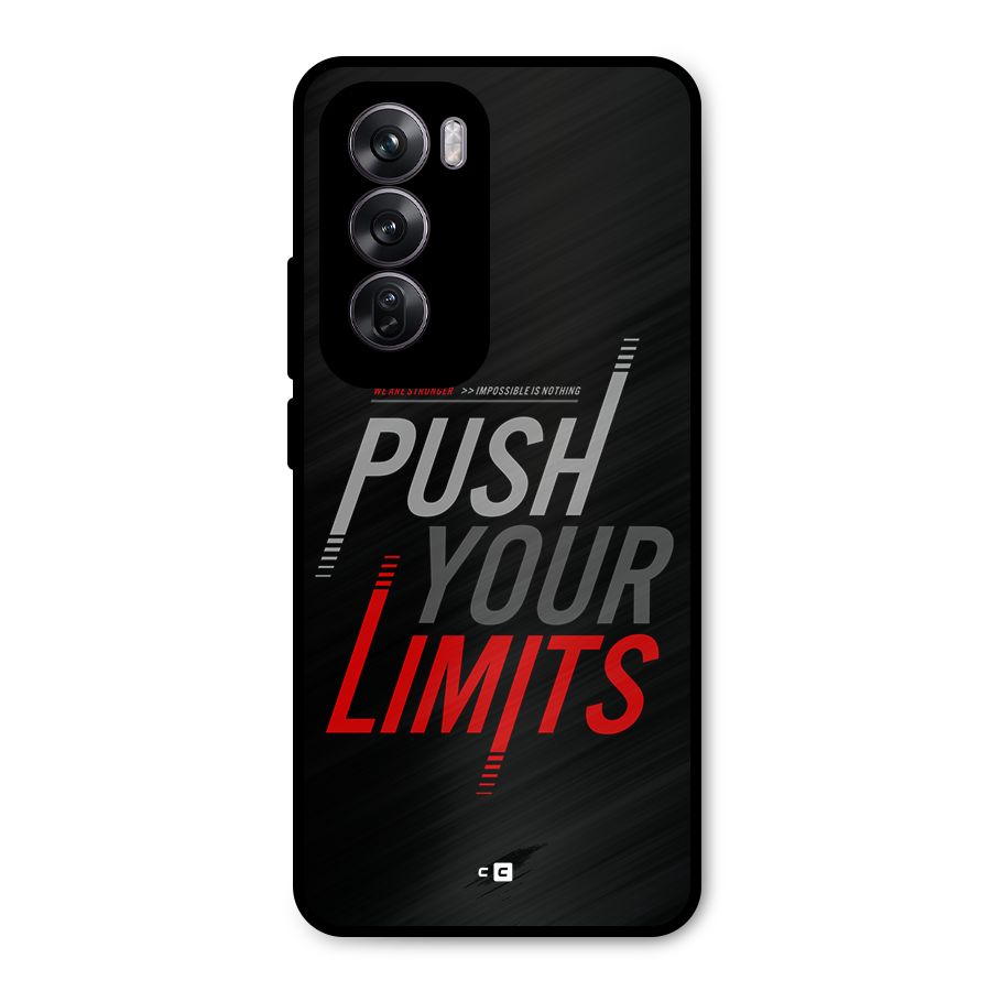 Push Your Limits Metal Back Case for Oppo Reno12 Pro