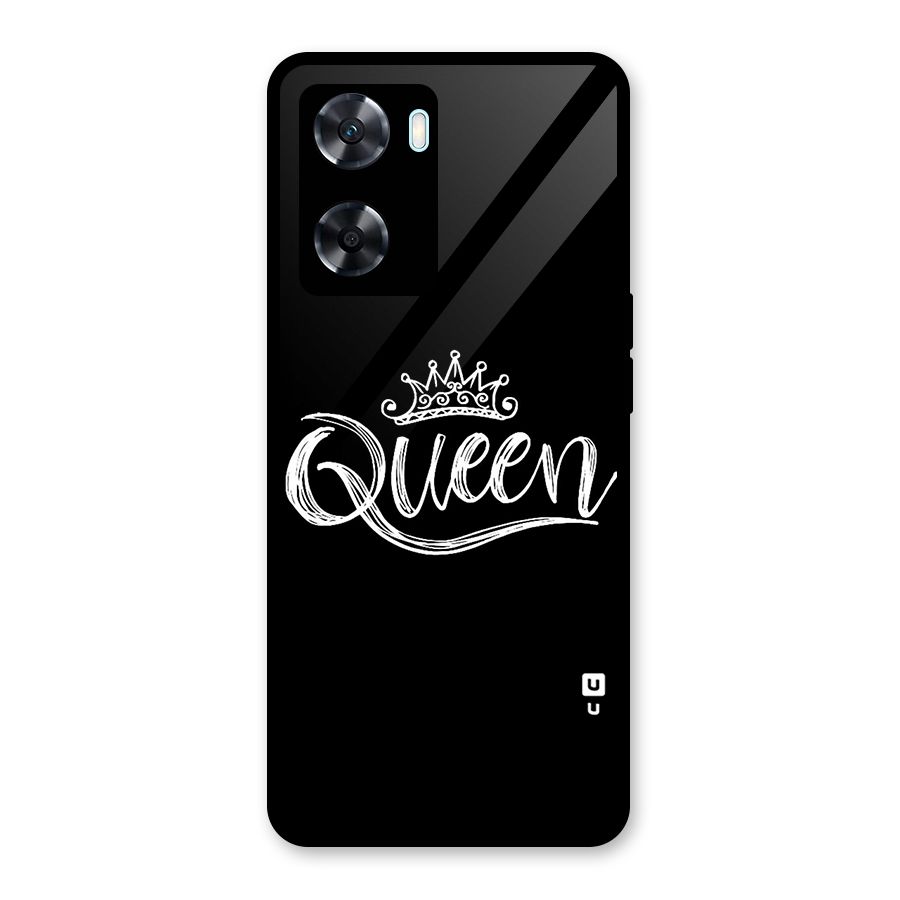 Queen Crown Glass Back Case for Oppo A77s
