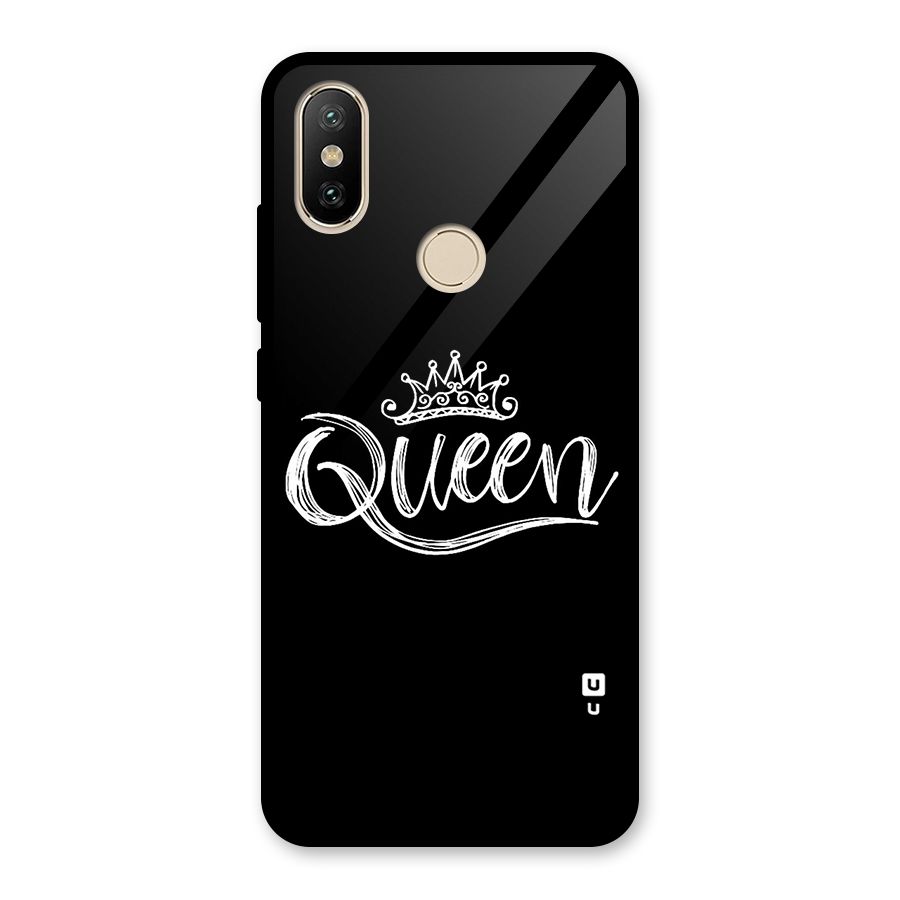 Queen Crown Glass Back Case for Redmi A2