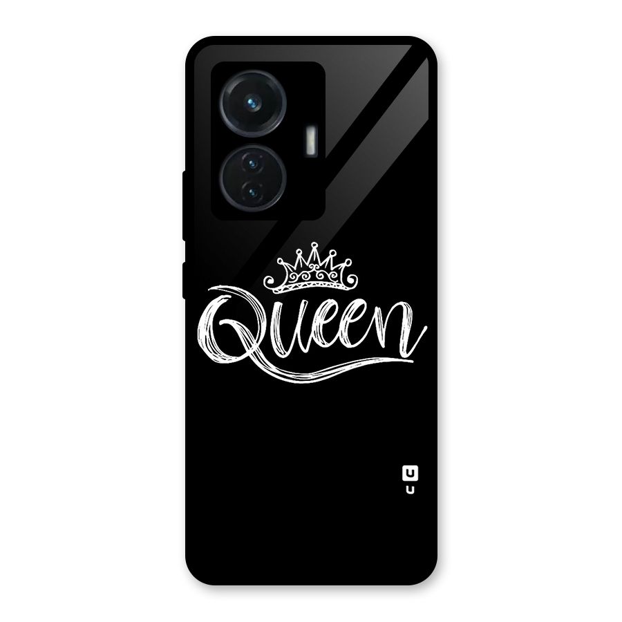 Queen Crown Glass Back Case for Vivo T1 44W