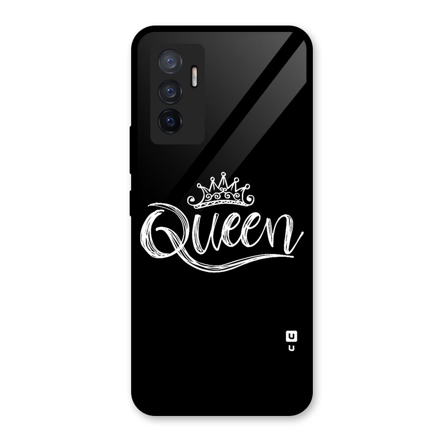 Queen Crown Glass Back Case for Vivo V23e