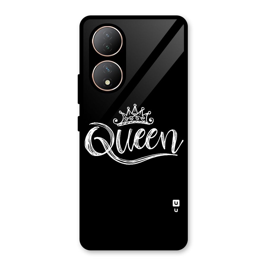 Queen Crown Glass Back Case for Vivo Y100A