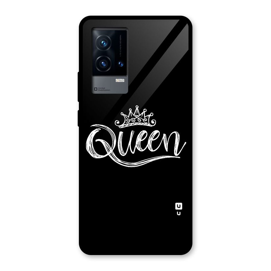 Queen Crown Glass Back Case for iQOO 9 5G