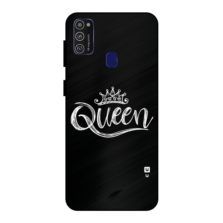Queen Crown Metal Back Case for Galaxy M30s