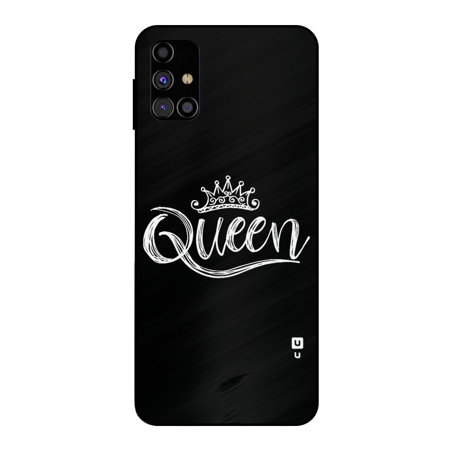 Queen Crown Metal Back Case for Galaxy M31s