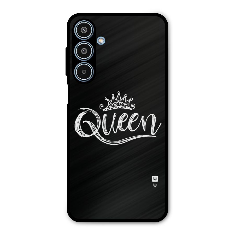 Queen Crown Metal Back Case for Galaxy M35