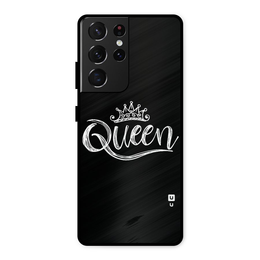 Queen Crown Metal Back Case for Galaxy S21 Ultra 5G