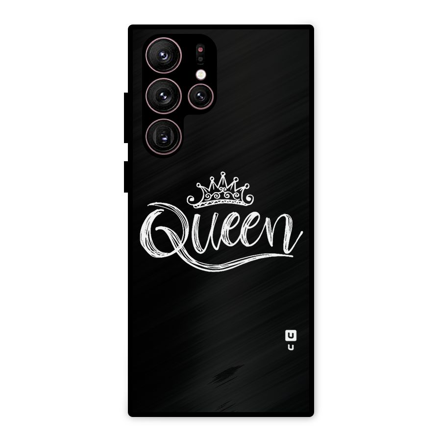 Queen Crown Metal Back Case for Galaxy S22 Ultra 5G
