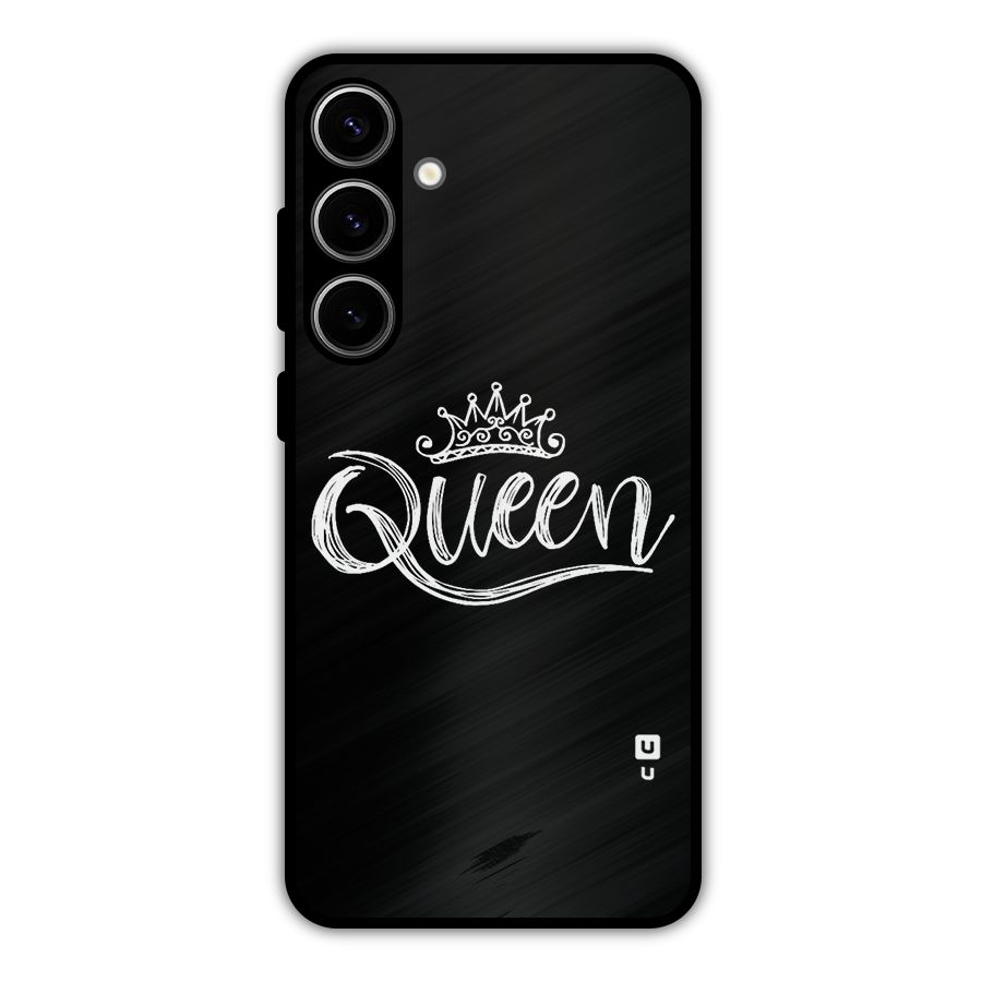 Queen Crown Metal Back Case for Galaxy S24 Plus