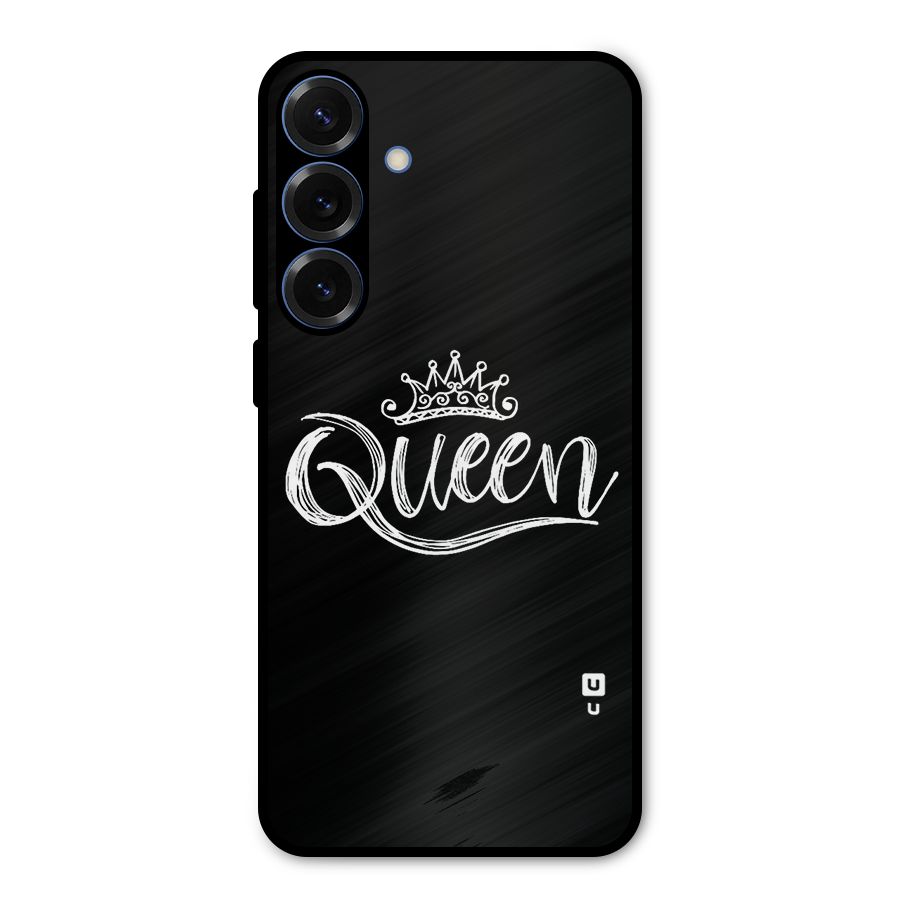 Queen Crown Metal Back Case for Galaxy S25 Plus