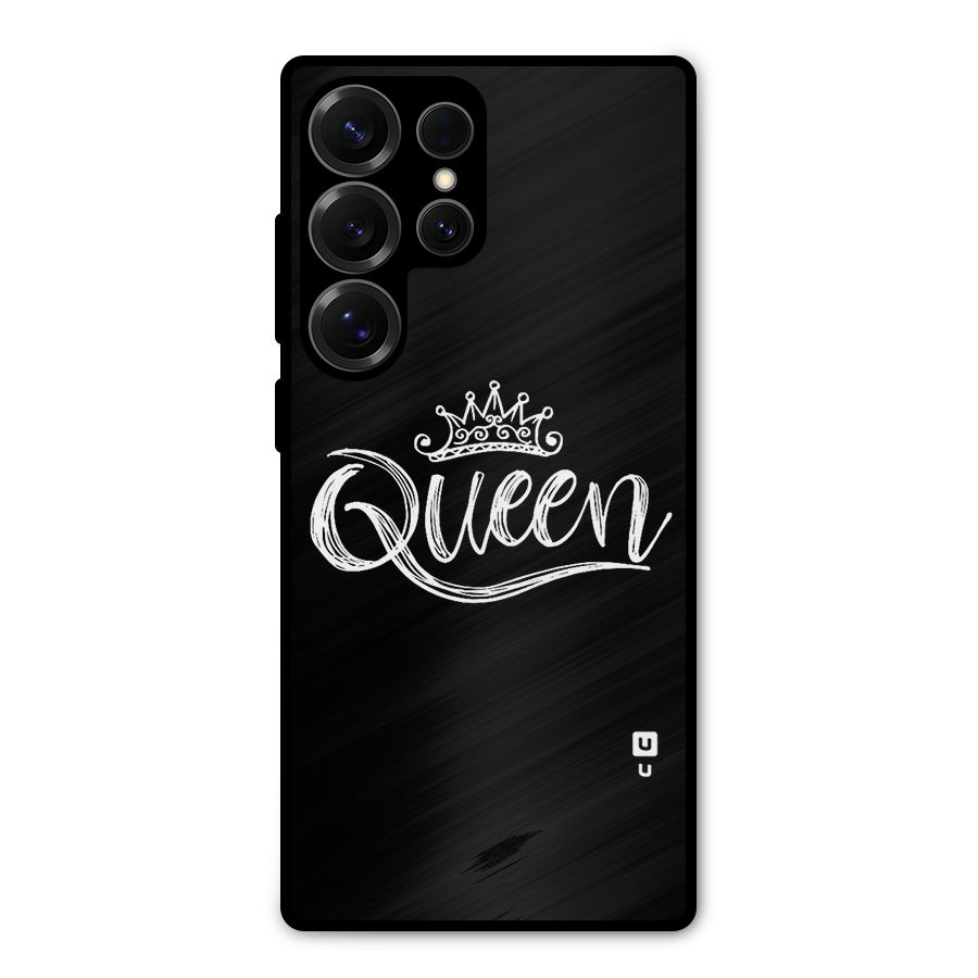 Queen Crown Metal Back Case for Galaxy S25 Ultra