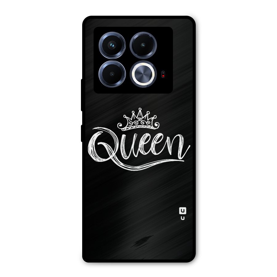 Queen Crown Metal Back Case for Infinix Note 40 5G