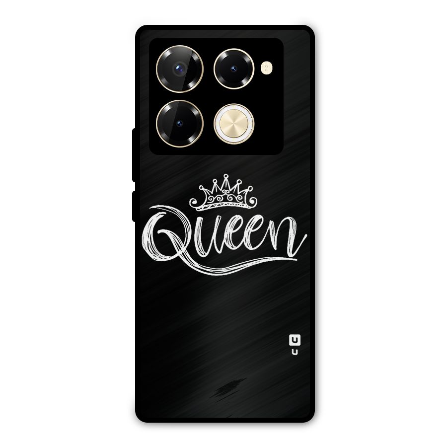 Queen Crown Metal Back Case for Infinix Note 40 Pro