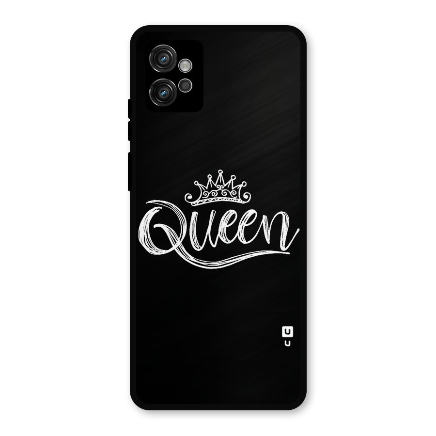 Queen Crown Metal Back Case for Moto G32