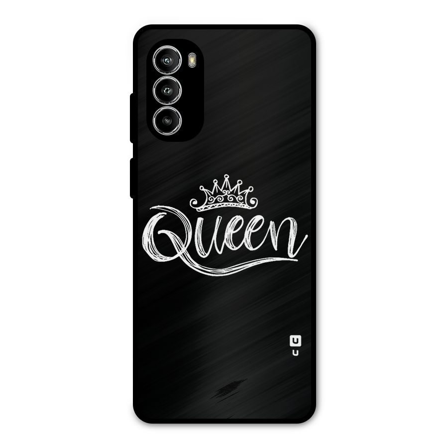 Queen Crown Metal Back Case for Moto G52