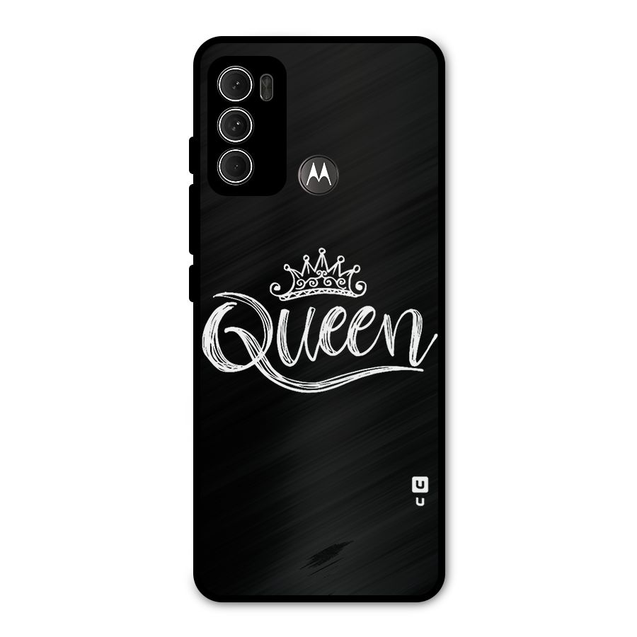 Queen Crown Metal Back Case for Moto G60