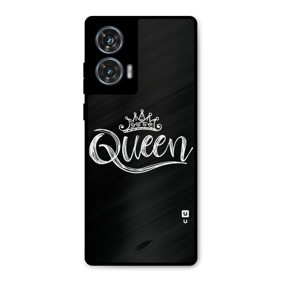 Queen Crown Metal Back Case for Motorola Edge 50 Fusion
