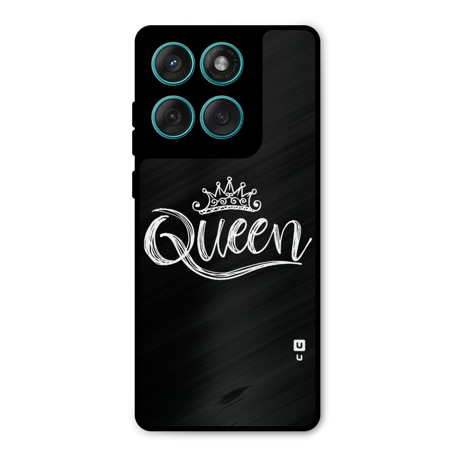 Queen Crown Metal Back Case for Motorola Edge 60