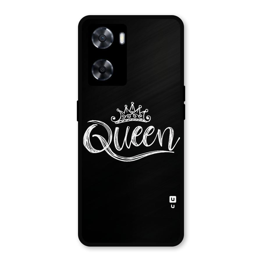 Queen Crown Metal Back Case for Oppo A57 2022