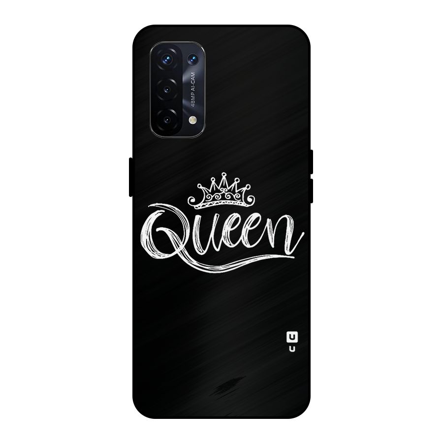 Queen Crown Metal Back Case for Oppo A74 5G
