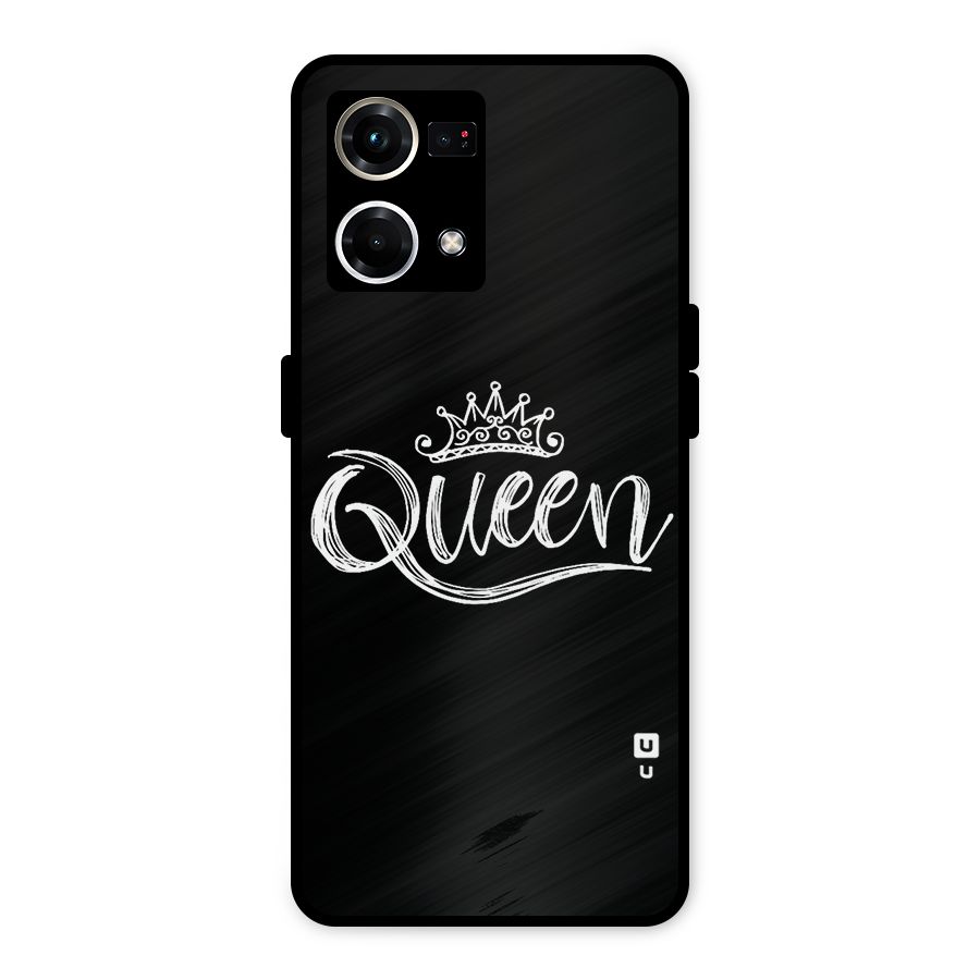 Queen Crown Metal Back Case for Oppo F21 Pro 4G
