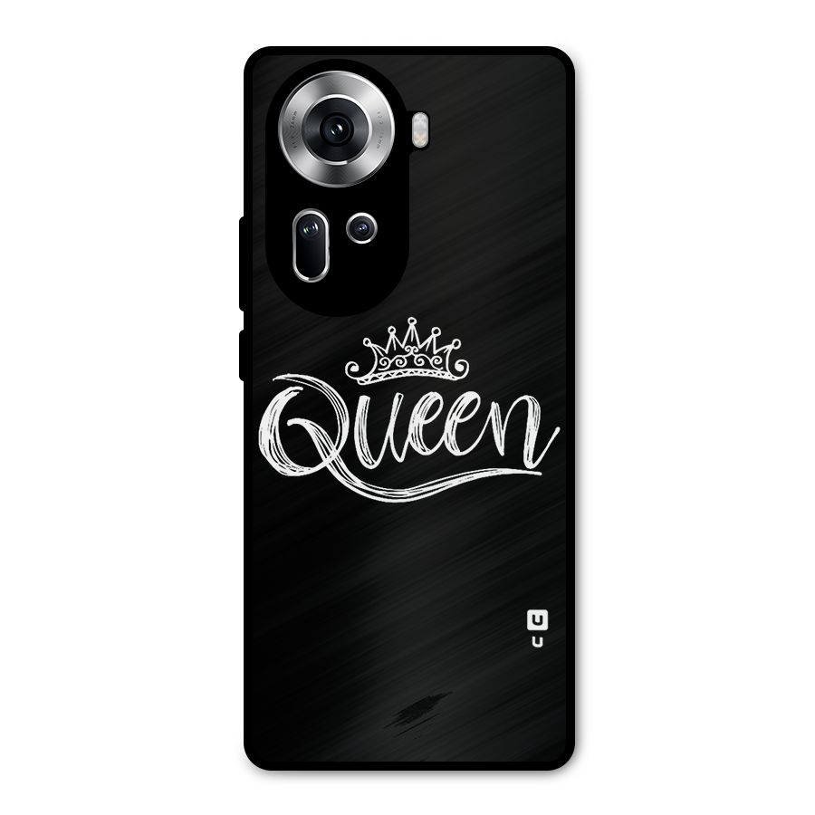 Queen Crown Metal Back Case for Oppo Reno11 5G