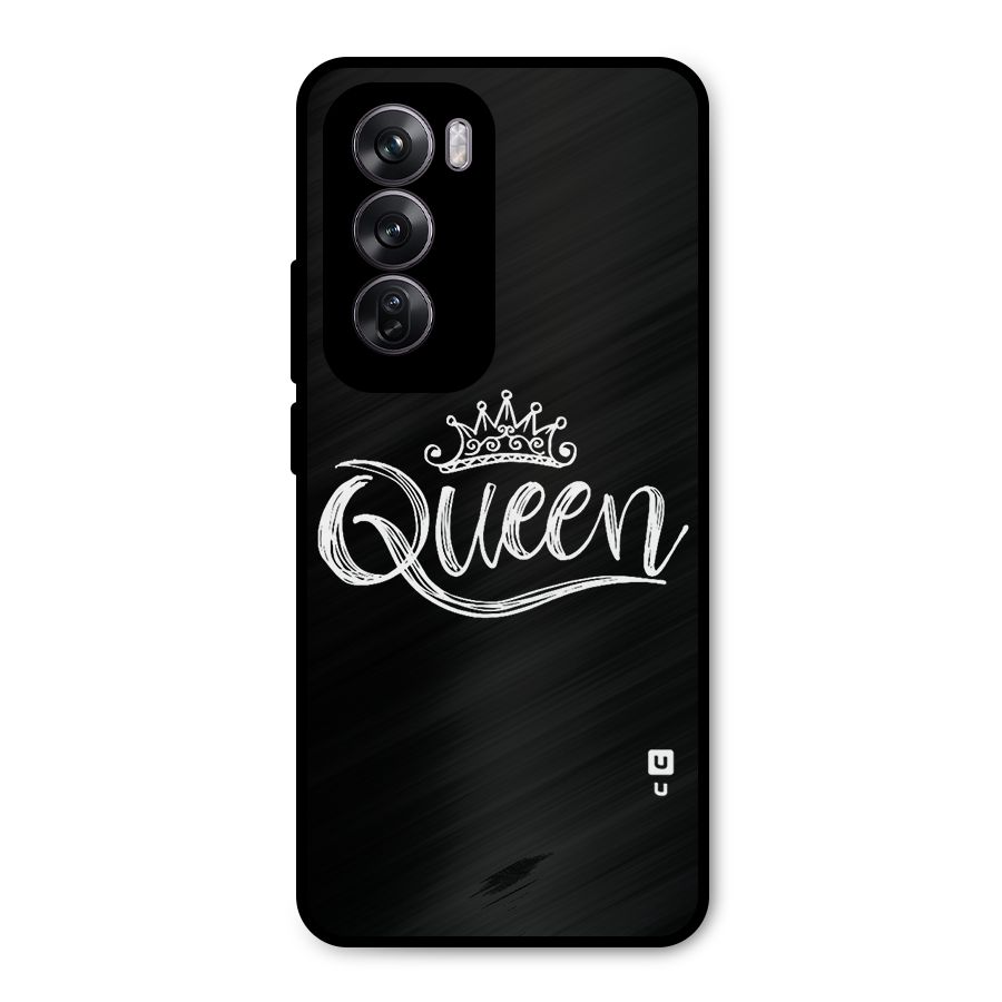 Queen Crown Metal Back Case for Oppo Reno12 Pro