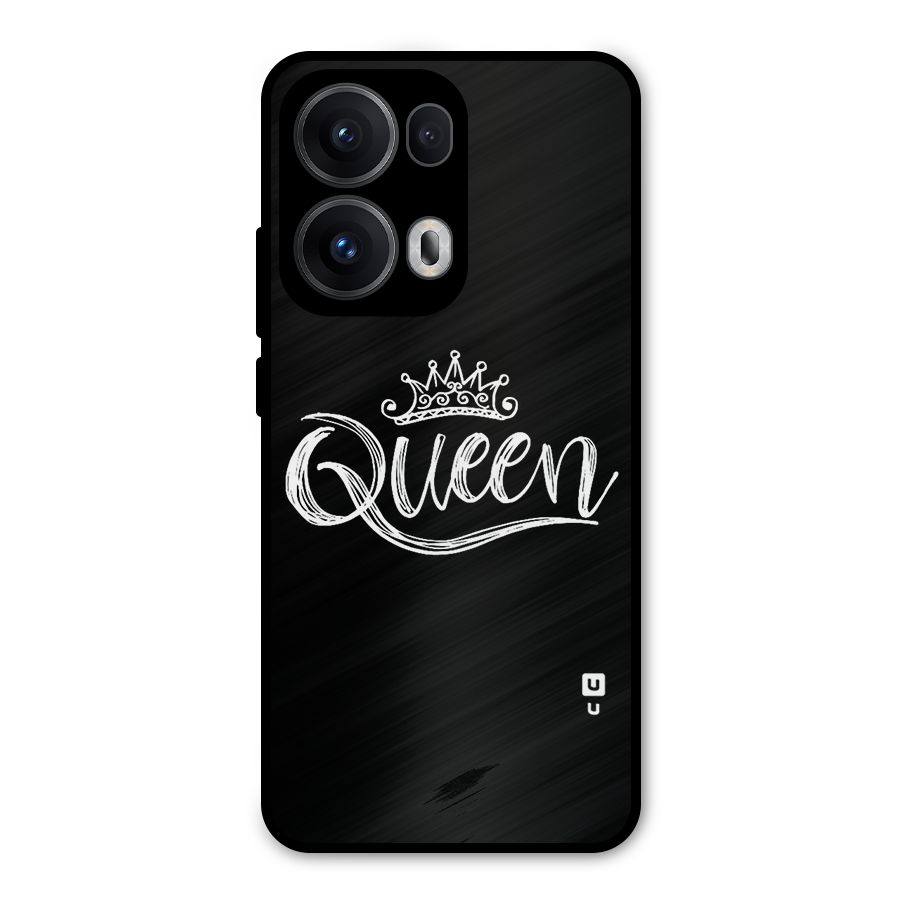 Queen Crown Metal Back Case for Oppo Reno13 Pro