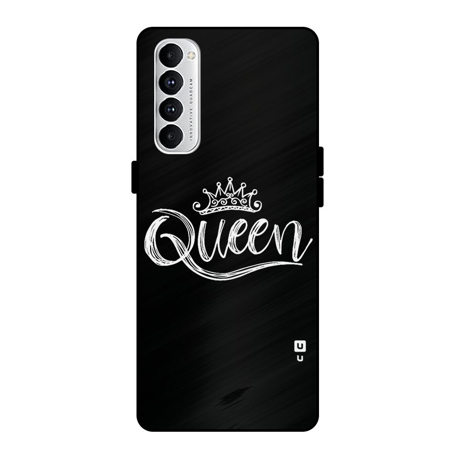 Queen Crown Metal Back Case for Oppo Reno4 Pro