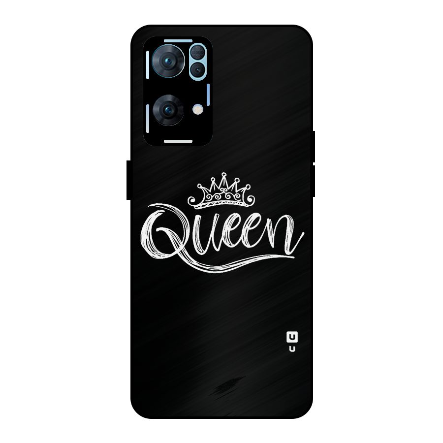 Queen Crown Metal Back Case for Oppo Reno7 Pro 5G