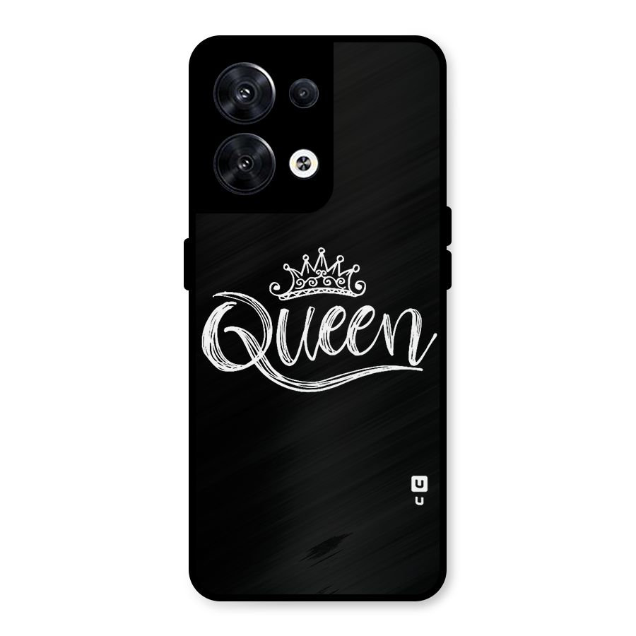 Queen Crown Metal Back Case for Oppo Reno8 5G
