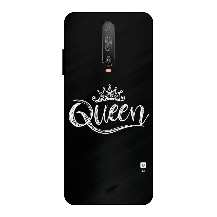 Queen Crown Metal Back Case for Poco X2