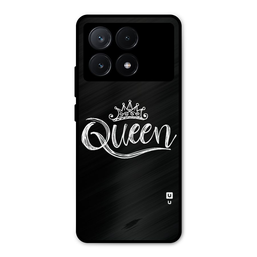 Queen Crown Metal Back Case for Poco X6 Pro