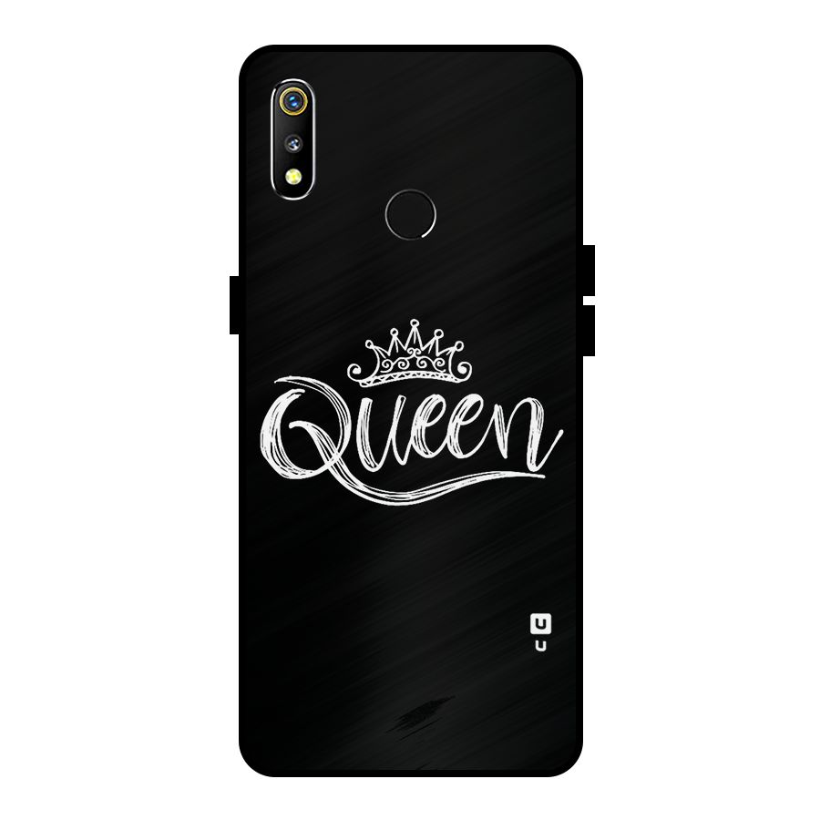Queen Crown Metal Back Case for Realme 3